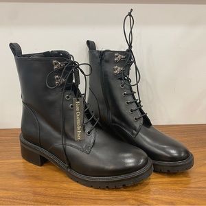 Leather combat boots new from Italy